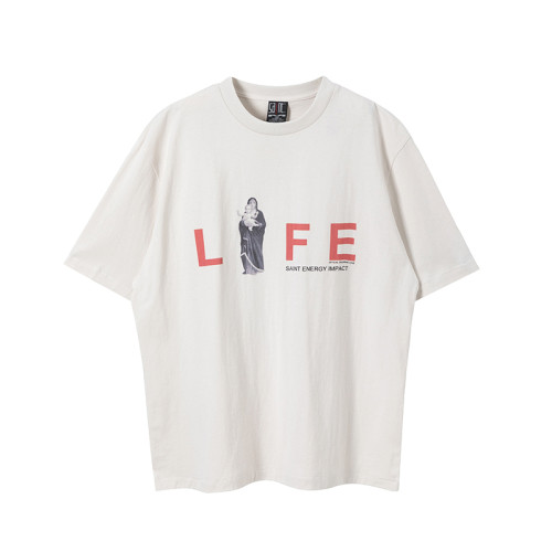 Saint Michael New Fashion Letters T-shirt Casual Cotton Short Sleeve