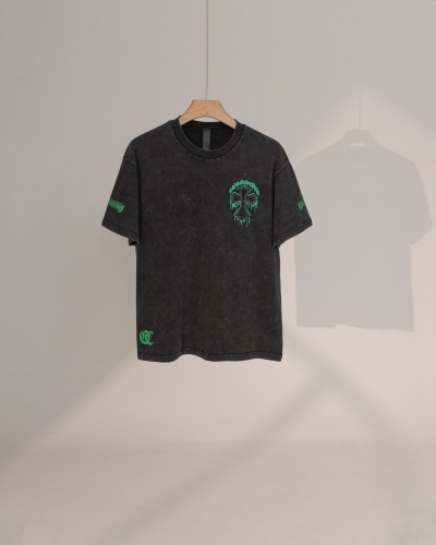 Chrome Hearts Cross Horseshoe Embroidered Cross Short Sleeves