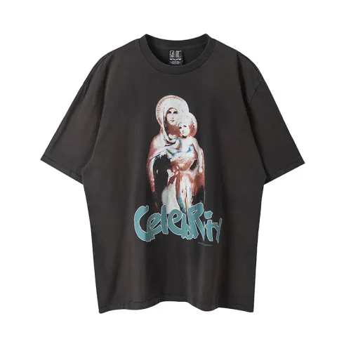 Saint Michael Fashion Printed Casual Street Short Sleeve Street Cotton T-shirt