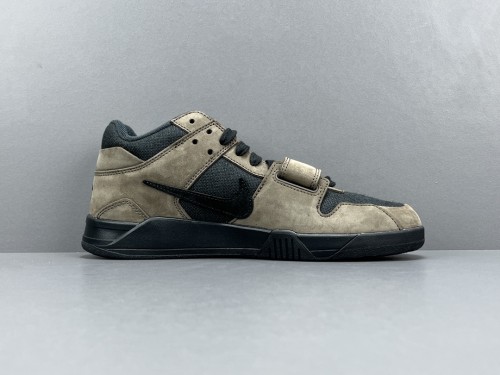 Travis Scott x Jordan Executive The Check Unisex Casual Board Shoes Sneakers
