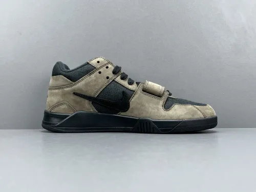 Travis Scott x Jordan Executive The Check Unisex Casual Board Shoes Sneakers