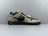Travis Scott x Jordan Executive The Check Unisex Casual Board Shoes Sneakers