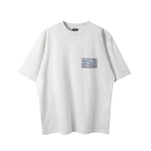 Saint Michael Fashion Eyes Printed T-shirt Casual Street Distressed Short Sleeve