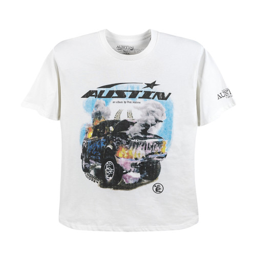 Hellstar Fashion Street Printed Short Sleeve Unisex Street Cotton T-shirt