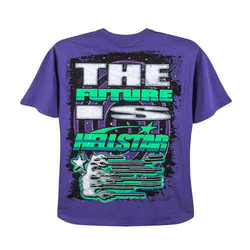 Hellstar Fashion Hip Hop Street Printed Short Sleeve Casual Cotton T-shirt