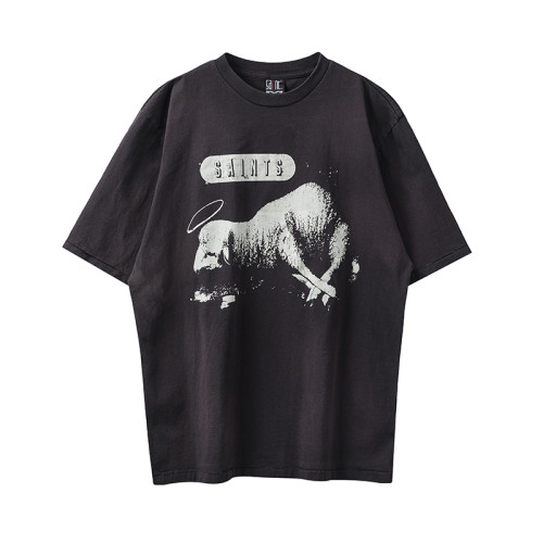Saint Michael Retro Washed Short Sleeve Unisex Street Casual T-shirt