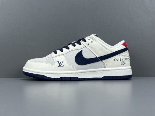 Louis Vuitton x Nike SB Dunk Low Unisex Casual Skateboard Shoes Sneakers