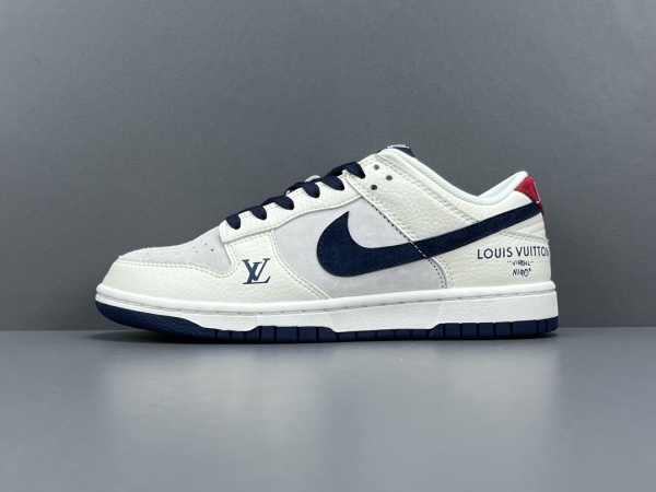 Louis Vuitton x Nike SB Dunk Low Unisex Casual Skateboard Shoes Sneakers