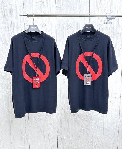 Balenciaga Fashion Prohibits Printing Short Sleeves Short Sleeves High Street Leisure T-shirts