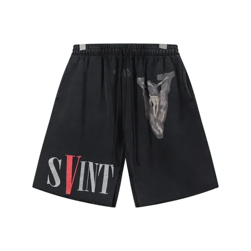 Saint Michael Fashion Letters Logo Printed Fleece Shorts Casual Sports Pants