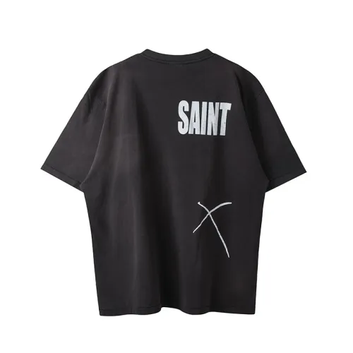 Saint Michael Vintage Washed Crew Neck Short Sleeve Loose Street Retro T-shirt