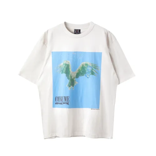 Saint Michael Summer Fashion Short Sleeve Unisex Casual Street White T-shirt