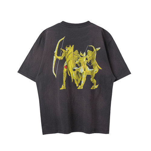 Saint Michael Fashion Retro Anime Goddess T-shirt Casual Street Short Sleeve