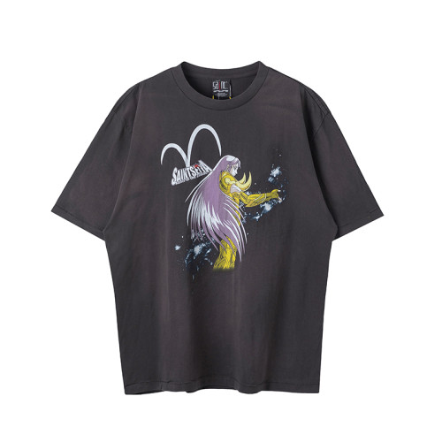 Saint Michael New Saint Seiya Anime Printed Short Sleeve Unisex Casual Street Retro T-shirt