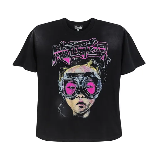 Hellstar Vintage Street Short Sleeve Unisex Casual Washed Retro T-shirt