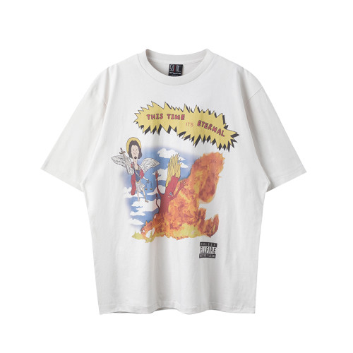Saint Michael Fashion Funny Cartoon Printed Short Sleeve Casual Street T-shirt