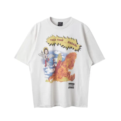 Saint Michael Fashion Funny Cartoon Printed Short Sleeve Casual Street T-shirt