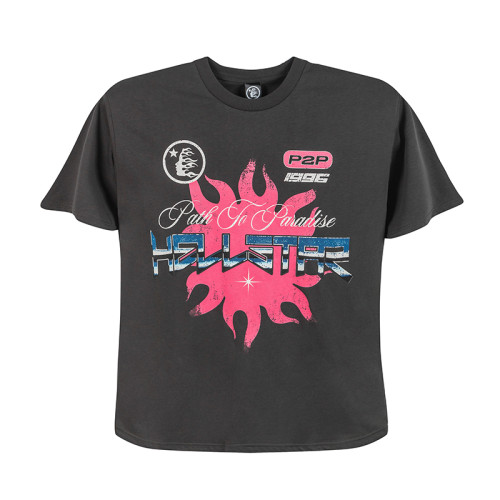 Hellstar Fashion Spirit Race Printed Short Sleeve Casual Street T-shirt