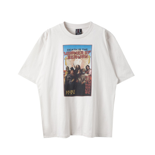 Saint Michael Vintage Fashion Washed Printed Short Sleeve Casual Street T-shirt