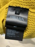 Prada Fashion Unisex Embroidered Logo Mesh Knitted Tank Top