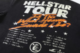 Hellstar Studios Fashion Classic Profile Logo Short Sleeve Unisex Casual Street Washed Tee