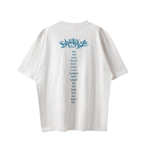Saint Michael x Evangelion Printed Short Sleeve Unisex Casual Street T-shirt