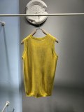Prada Fashion Unisex Embroidered Logo Mesh Knitted Tank Top