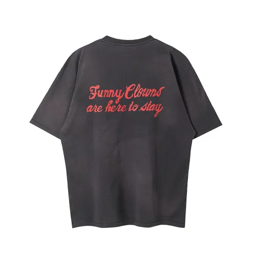 Saint Michael New Summer Washed Short Sleeve Unisex Casual Street Tee