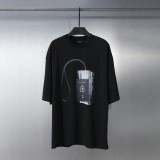 Balenciaga Passport Card Clip with Direct Spray Printing Short Sleeve Casual Loose T-shirt