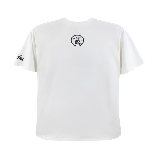 Hellstar Fashion Letters Eyes Logo Printed Short Sleeve Unisex Casual Simple T-shirt