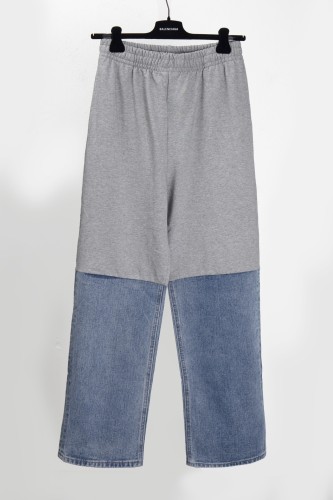 Balenciaga High Street Denim Patched Sweatants