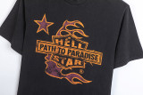 Hellstar Studios Fashion Classic Profile Logo Short Sleeve Unisex Casual Street Washed Tee