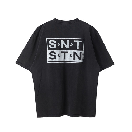 Saint Michael New Classic Logo Washed Short Sleeve Unisex Casual Street T-shirt