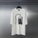 Balenciaga Passport Card Clip with Direct Spray Printing Short Sleeve Casual Loose T-shirt