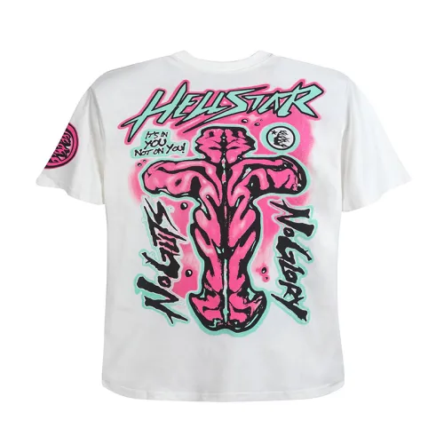 Hellstar Studios Fashion Graffiti Short Sleeve Unisex Casual Cotton Summer Tee