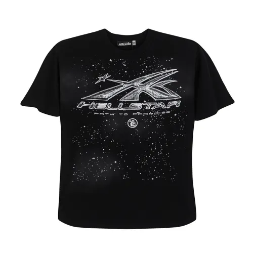 Hellstar Classic Printed Vintage Washed Short Sleeve Unisex Casual Street T-shirt