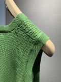 Prada Fashion Unisex Embroidered Logo Mesh Knitted Tank Top