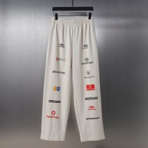 Balenciaga Unisex Colorful Multi Logo Printed Casual Loose Pants