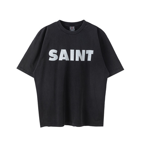 Saint Michael New Classic Logo Washed Short Sleeve Unisex Casual Street T-shirt
