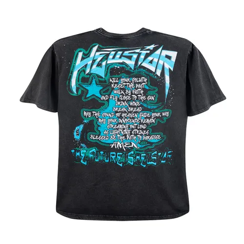 Hellstar Fashion Classic Future Printed Short Sleeve Casual Street T-shirt