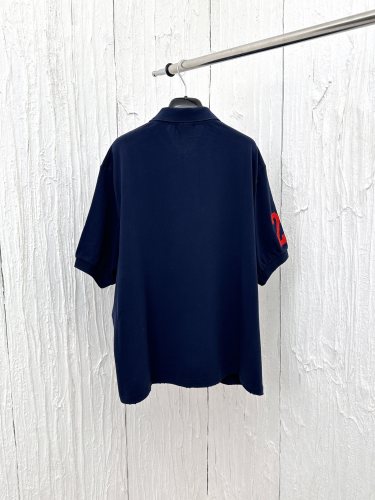 Balenciaga Classic Warhorse Flip Collar Embroidered Letter Printed Polo Shirt