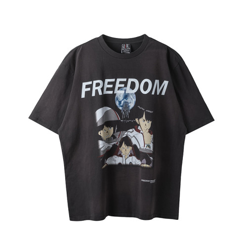 Saint Michael x Freedom Fashion Printed Short Sleeve Unisex Casual Street T-shirt
