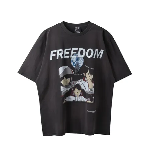 Saint Michael x Freedom Fashion Printed Short Sleeve Unisex Casual Street T-shirt