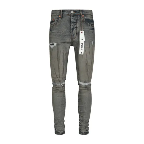 Purple Brand Fashion Classic Ripped Jeans Unisex Casual Street Retro Denim Pants