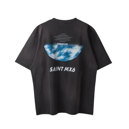 Saint Michael x Freedom Fashion Printed Short Sleeve Unisex Casual Street T-shirt