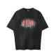 Saint Michael Fashion Retro Letters Short Sleeve Unisex Casual Street Tee