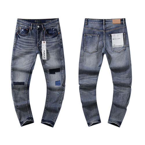 Purple Brand Men's Fashion Washed Distressed Jeans Casual Street Denim Pants