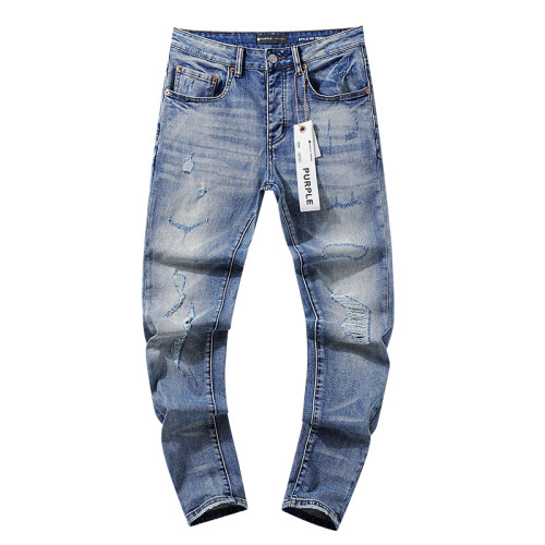 Purple Brand Fashion Vintage Slim Jeans Unisex Casual Street Stretch Pants