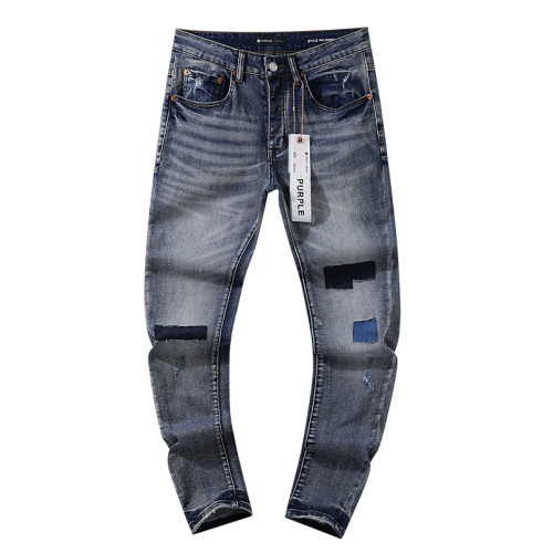 Purple Brand Men's Fashion Washed Distressed Jeans Casual Street Denim Pants