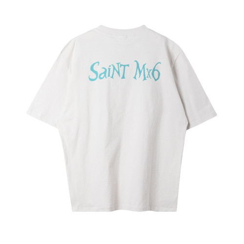 Saint Michael Goddess Printed Short Sleeve Unisex Casual Street Cotton Tee